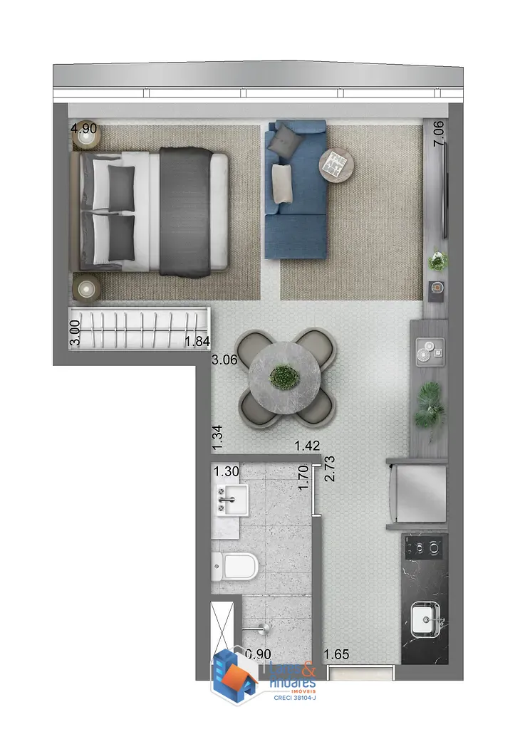 Apartamento, 1 quarto, 38 m² - Foto 10
