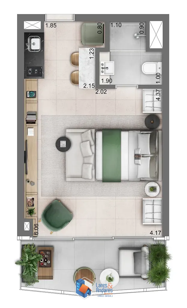 Apartamento, 1 quarto, 38 m² - Foto 11