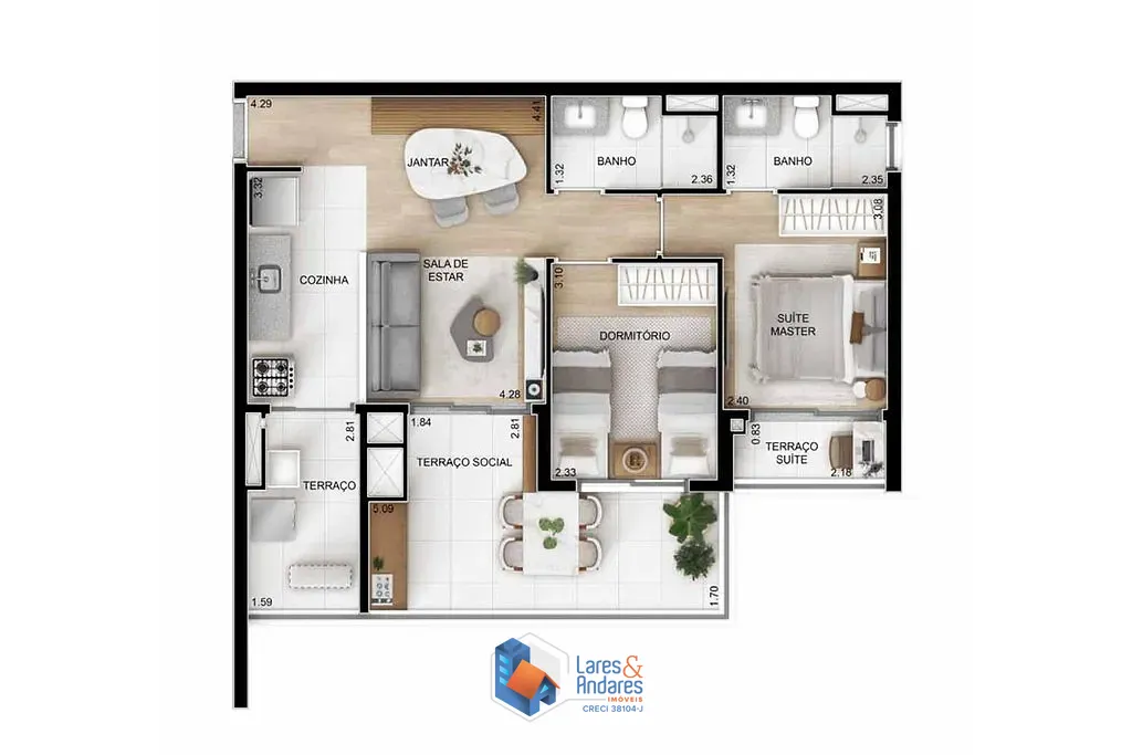 Apartamento, 2 quartos, 68 m² - Foto 17