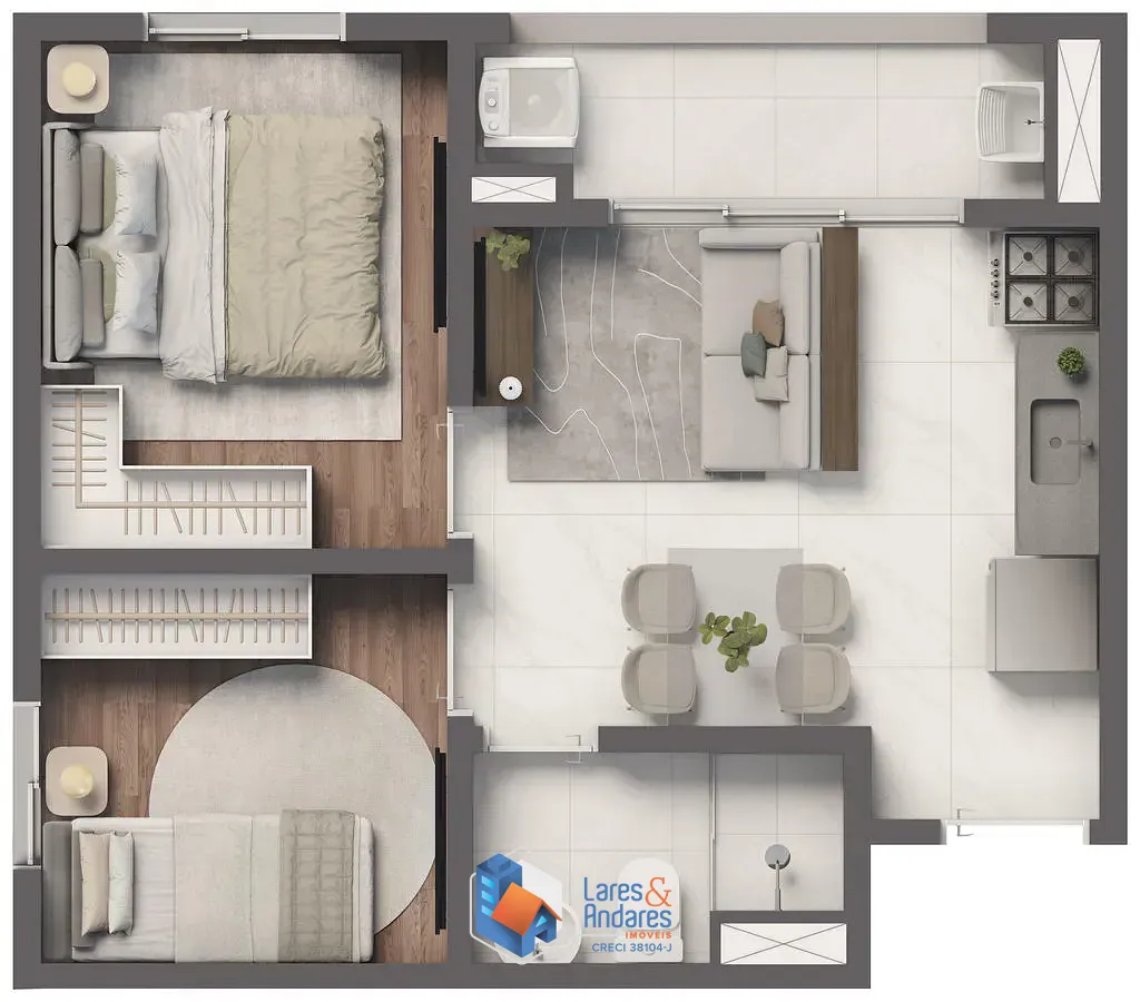 Apartamento, 2 quartos, 34 m² - Foto 38