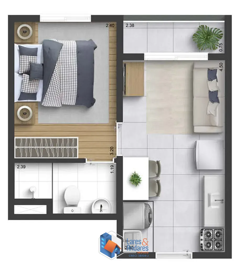 Apartamento, 1 quarto, 26 m² - Foto 21