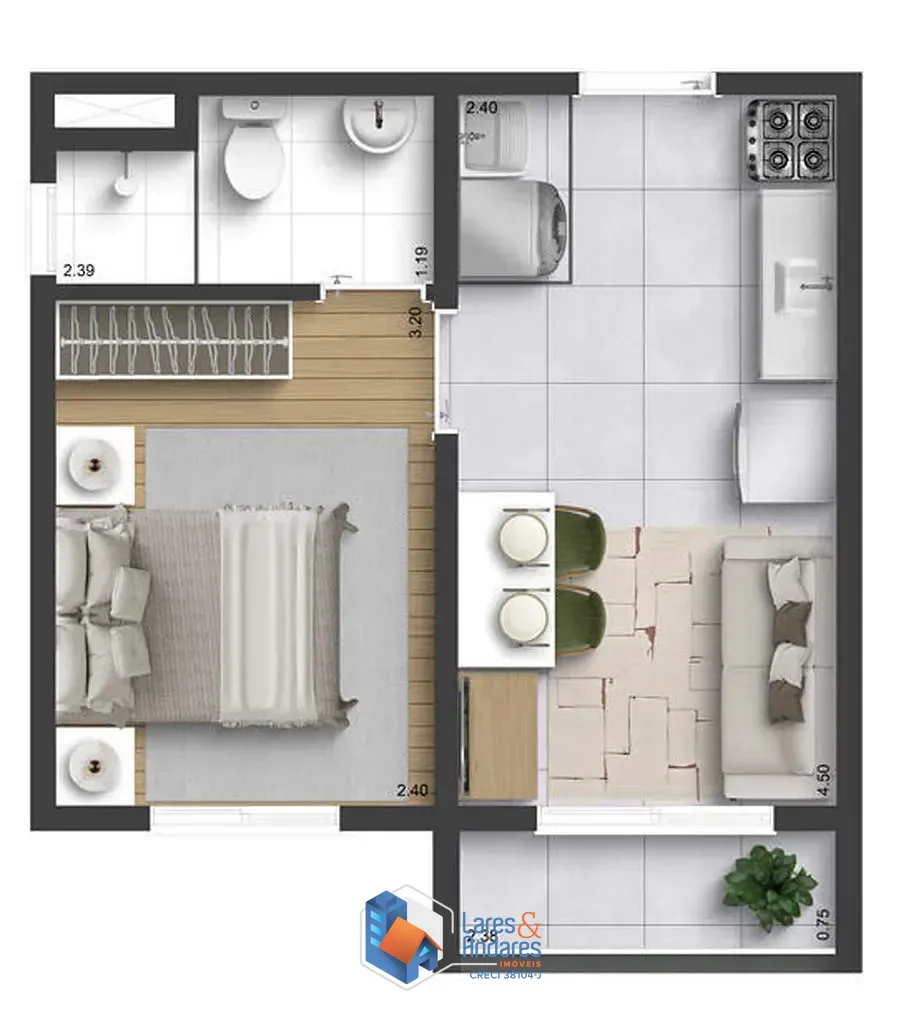 Apartamento, 1 quarto, 26 m² - Foto 22