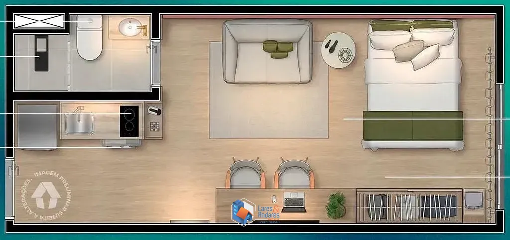 Apartamento, 1 quarto, 24 m² - Foto 22
