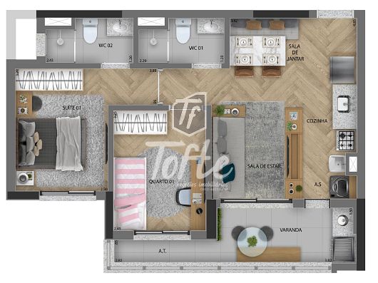 Apartamento, 2 quartos, 59 m² - Foto 17