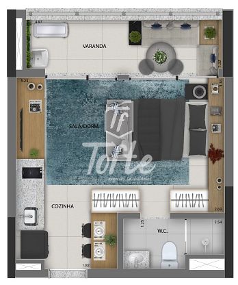 Apartamento, 1 quarto, 36 m² - Foto 16