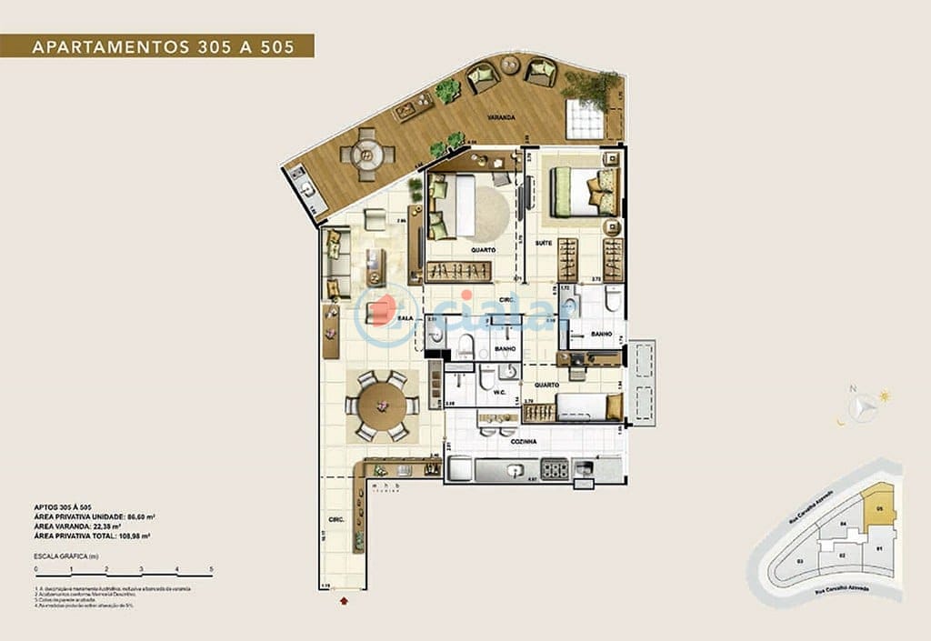 Apartamento à venda com 2 quartos, 108m² - Foto 18