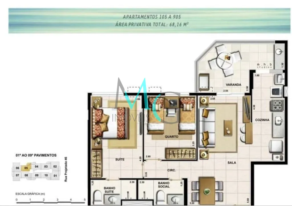 Apartamento, 3 quartos, 80 m² - Foto 12