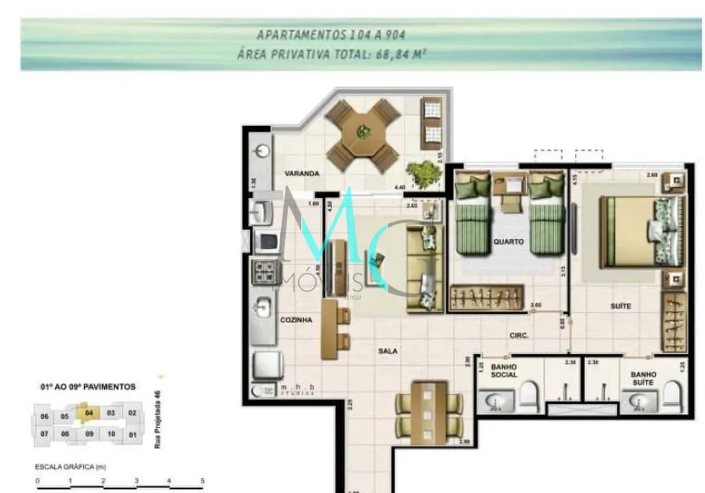Apartamento, 3 quartos, 80 m² - Foto 13