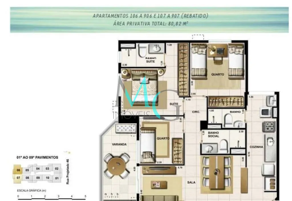 Apartamento, 3 quartos, 80 m² - Foto 14