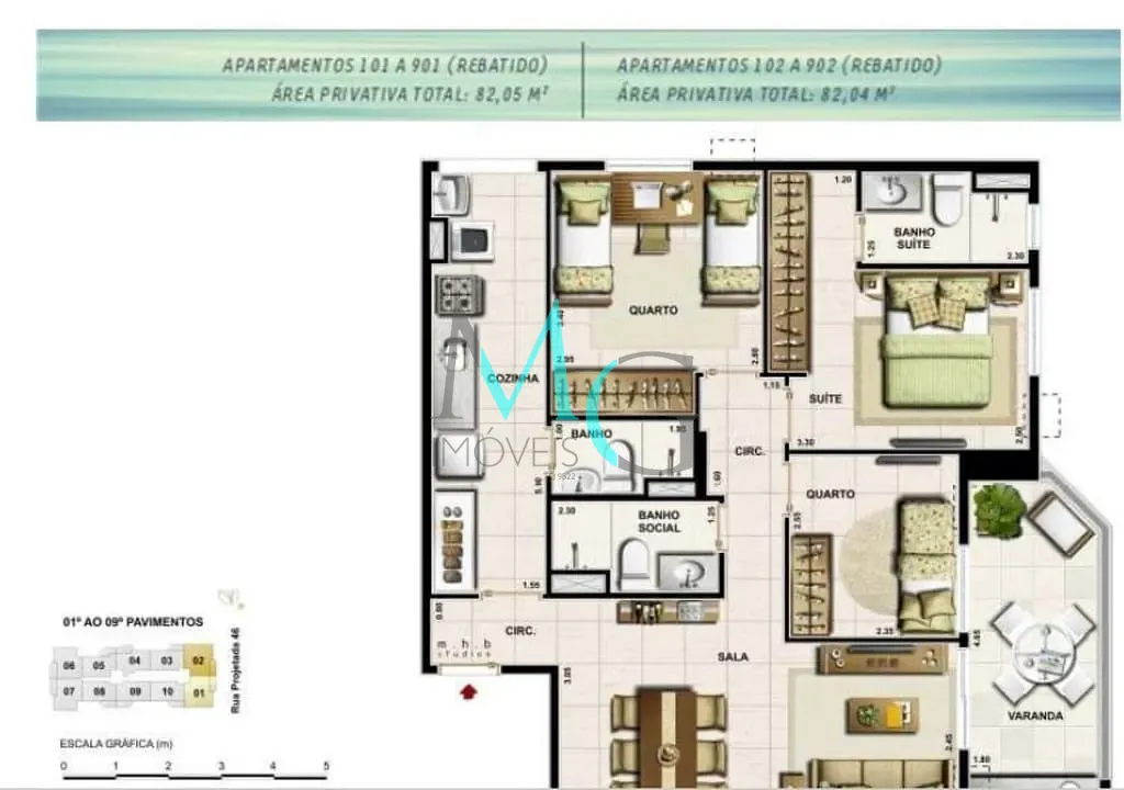 Apartamento, 3 quartos, 80 m² - Foto 15