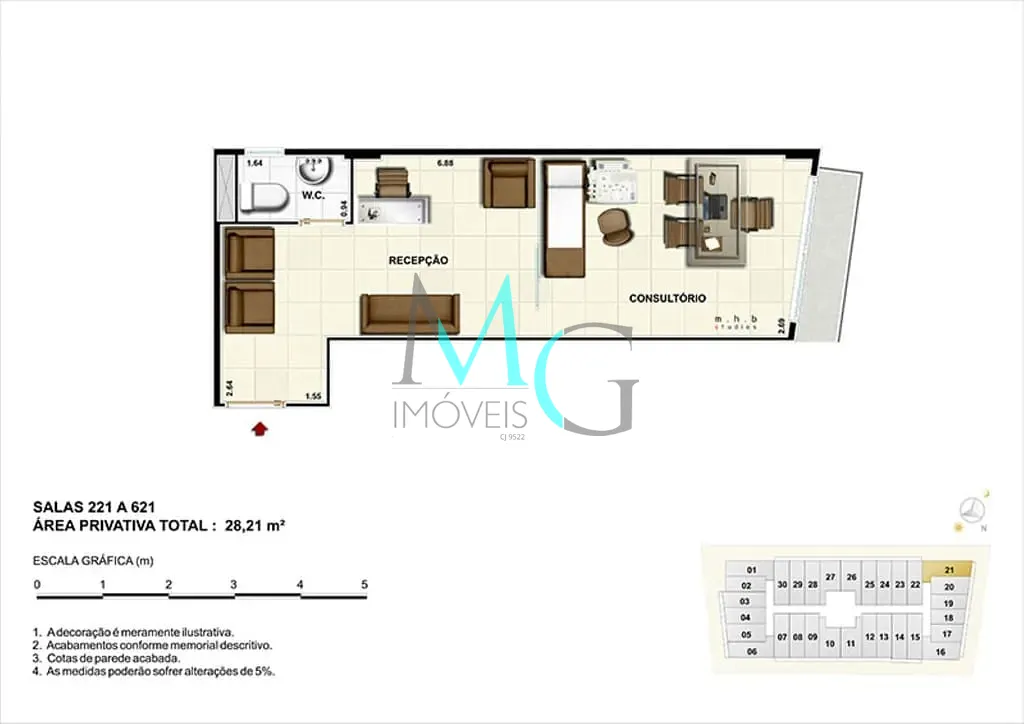 Sala-Conjunto, 21 m² - Foto 19